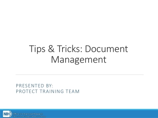 Tips & Tricks: Document Management