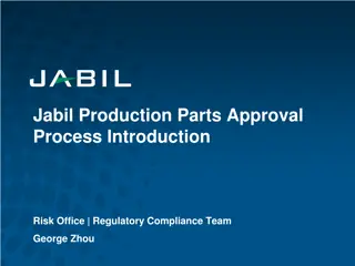 The Jabil Production Parts Approval Process (PPAP)