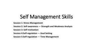 Mastering Self-Management Skills for Success