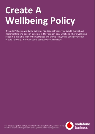 Comprehensive Wellbeing Policy Guide for Employers
