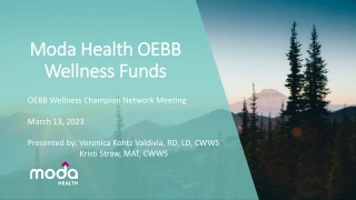 Workplace Wellness Funding Program by Moda Health OEBB