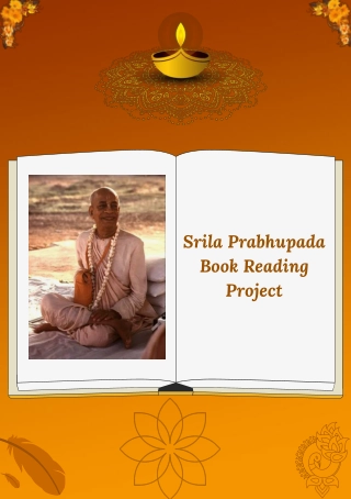Srila Prabhupada Book Reading Project List