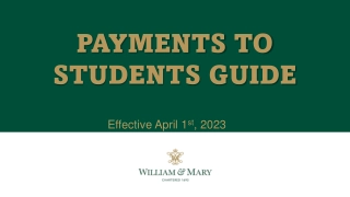 PAYMENTS TO   STUDENTS GUIDE