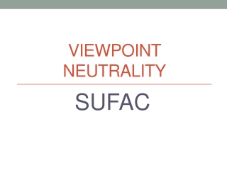 Understanding Viewpoint Neutrality in Student Fee Allocations