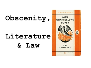 Obscenity, Literature  & Law