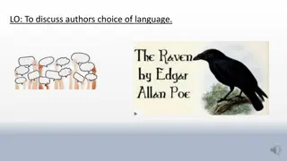 Authors' Language Choices in Literature