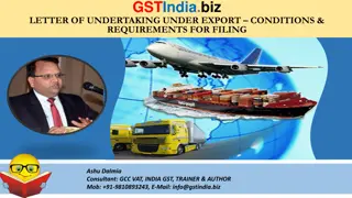 Letter of Undertaking (LUT) for Export Conditions in GSTIndia.biz