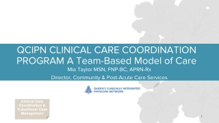 Comprehensive Care Coordination Program Overview