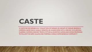 Overview of Caste System in India