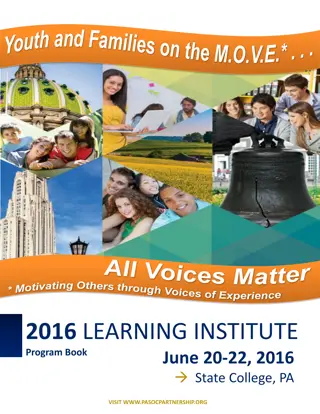 2016 PA System of Care Learning Institute Program