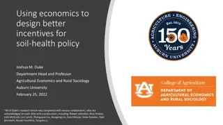 Economics for Improving Soil Health Policy Incentives
