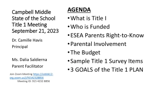 Understanding Title I Program and Parental Involvement in Education