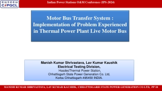 Implementation of Bus Transfer System in Thermal Power Plant - IPS-2024 Conference Highlights