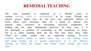 Remedial Teaching for Students' Development