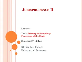 Primary and Secondary Functions of the Judiciary