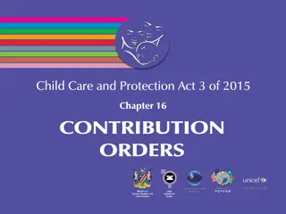 Contribution Orders under Child Care and Protection Act 3 of 2015