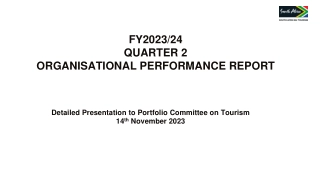 Tourism Organisational Performance FY2023/24 Q2 Detailed Report Presentation