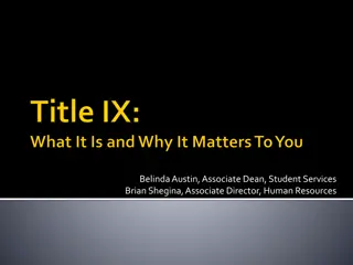 Title IX and Preventing Sexual Harassment in Educational Institutions