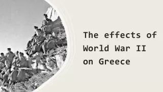 The effects of World War II on Greece