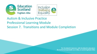 Supporting Transitions for Autistic Learners in Scottish Education