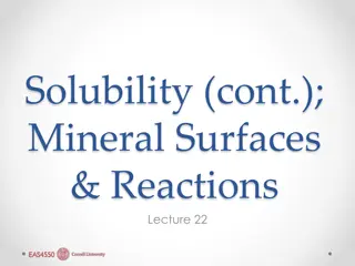 Solubility and Mineral Reactions in Geology