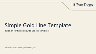 Simple Gold Line Template Tips and Recommendations