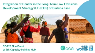 Gender Integration in Burkina Faso's Long-Term Low Emissions Development Strategy