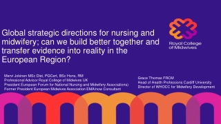 Enhancing Nursing and Midwifery in the European Region: Building Better Together