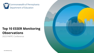 Understanding ESSER Monitoring Observations in Pennsylvania Education