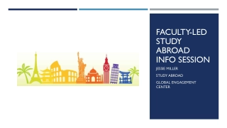Faculty-Led Study Abroad Information Session at SHSU Global Engagement Center