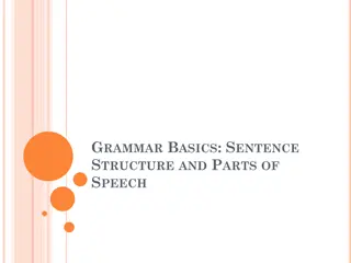Sentence Structure and Parts of Speech in Grammar Basics