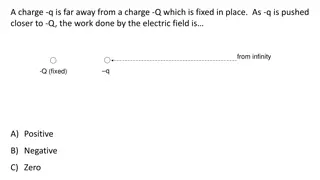 Electric Field Work and Potential Energy Changes