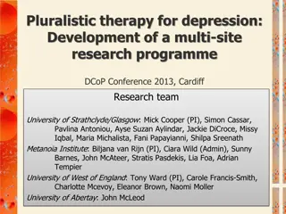 Development of Pluralistic Therapy for Depression Study