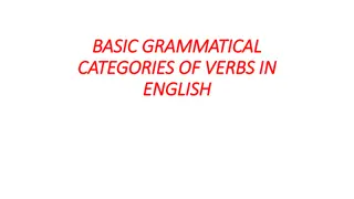 Six Grammatical Categories of Verbs in English
