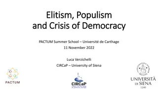 Elitism and Populism in the Crisis of Democracy