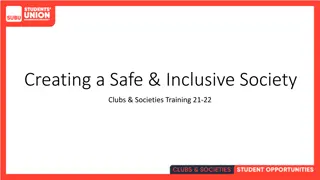 Creating a Safe & Inclusive Society: Clubs & Societies Training 21-22