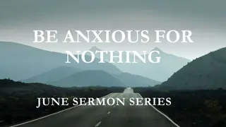 Overcoming Anxiety: Practical Lessons from Scripture
