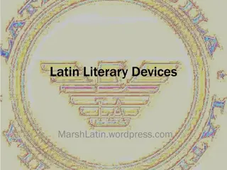 Latin Literary Devices Through Examples
