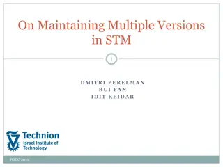 Multi-Versioning in STM: Challenges and Solutions