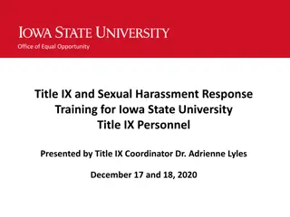 Title IX: Office of Equal Opportunity Training at Iowa State University