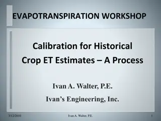 Irrigation Crop ET Estimates: Workshop Insights