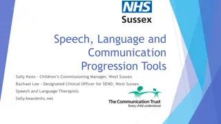 Speech, Language, and Communication Progression Tools