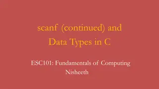 scanf and Data Types in C