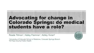 Medical Students' Role in Community Advocacy in Colorado Springs