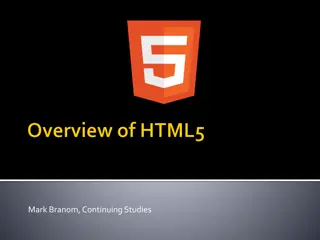 HTML5 Basics