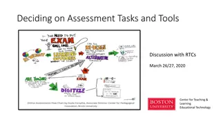 Assessment Tasks and Tools in Educational Technology