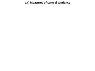 Measures of Central Tendency