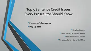 Sentence Credit Issues in Prosecution