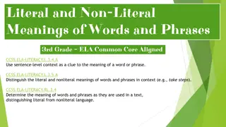 Literal and Non-Literal Meanings of Words and Phrases in 3rd Grade ELA