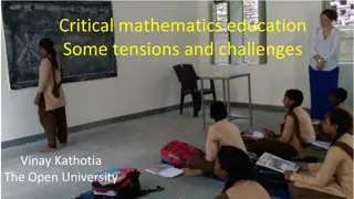 Critical Mathematics Education: Challenges and Opportunities